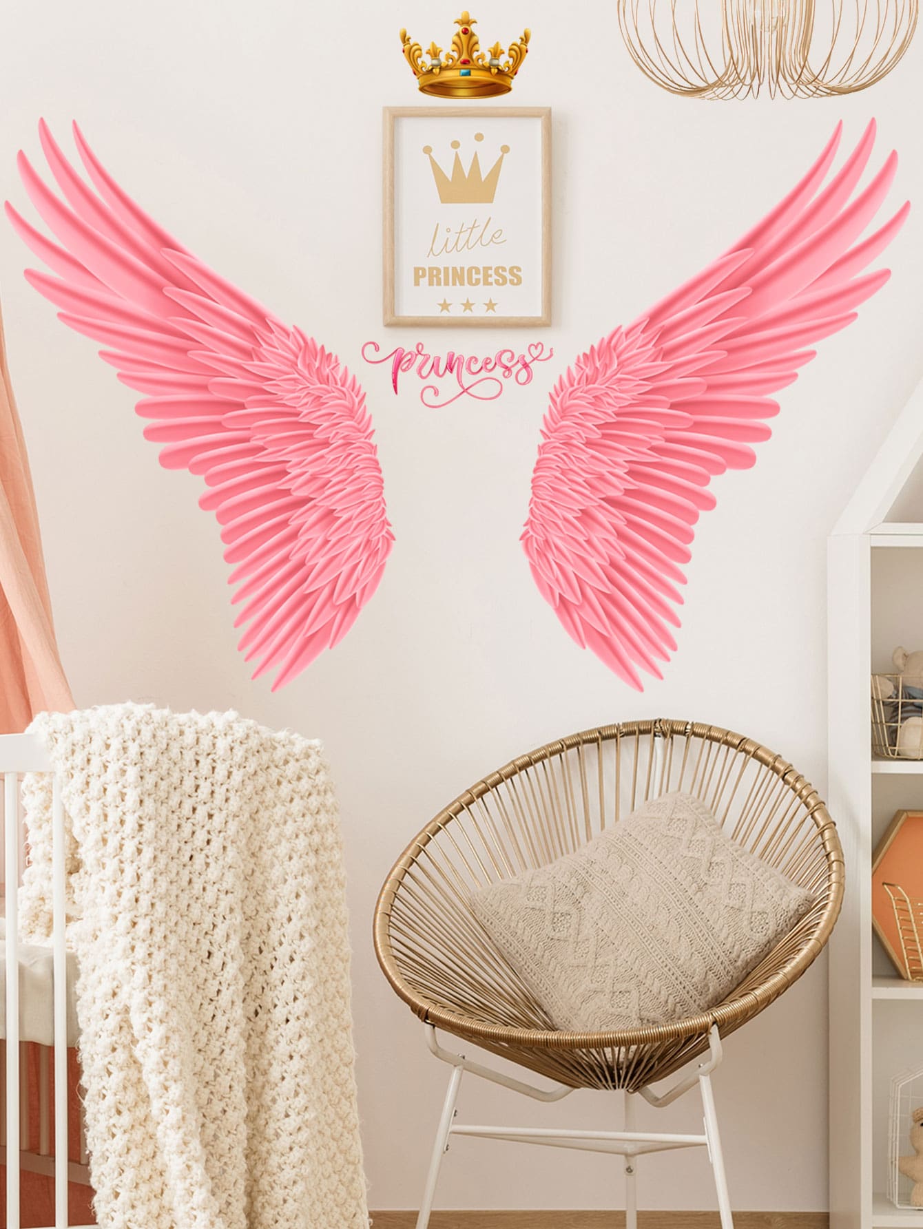 1 hoja Pegatina de pared ala con estampado - Multicolor - Ver 1