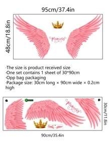 1 hoja Pegatina de pared ala con estampado - Multicolor - Ver 2