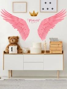 1 hoja Pegatina de pared ala con estampado - Multicolor - Ver 3