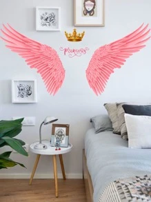 1 hoja Pegatina de pared ala con estampado - Multicolor - Ver 4