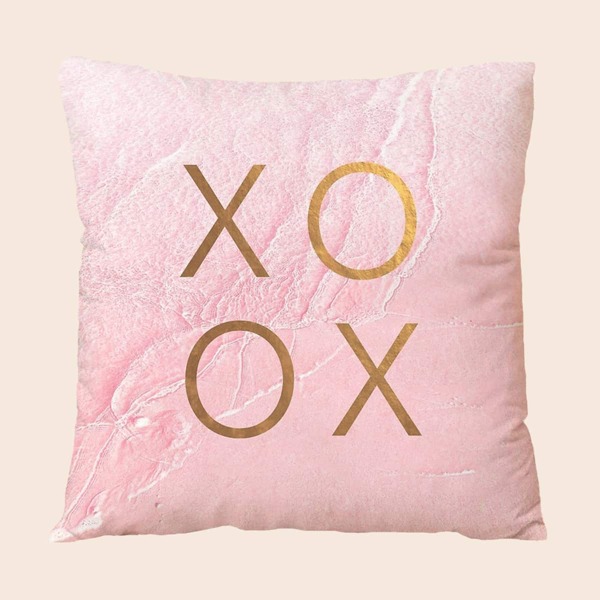 

Letter Graphic Cushion Cover Without Filler, Pink