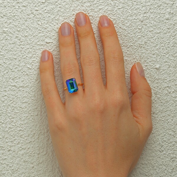 

Gemstone Decor Ring, Blue