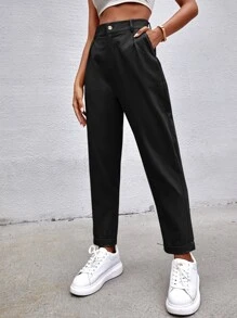Muchica Celana Kantong Plain Casual - Hitam - View 3