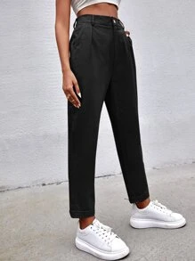 Muchica Celana Kantong Plain Casual - Hitam - View 4