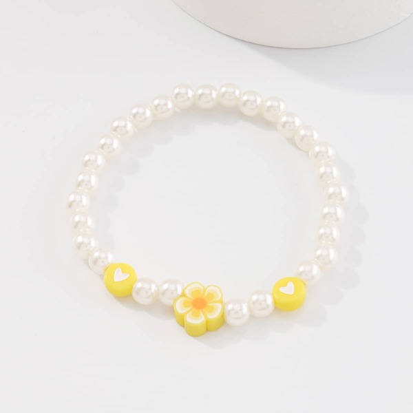 

Faux Pearl Beaded Bracelet, Yellow