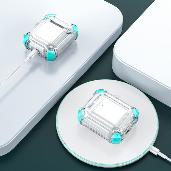 

Прозрачный чехол для Airpods с защитой от падения, Мятно-зеленый
