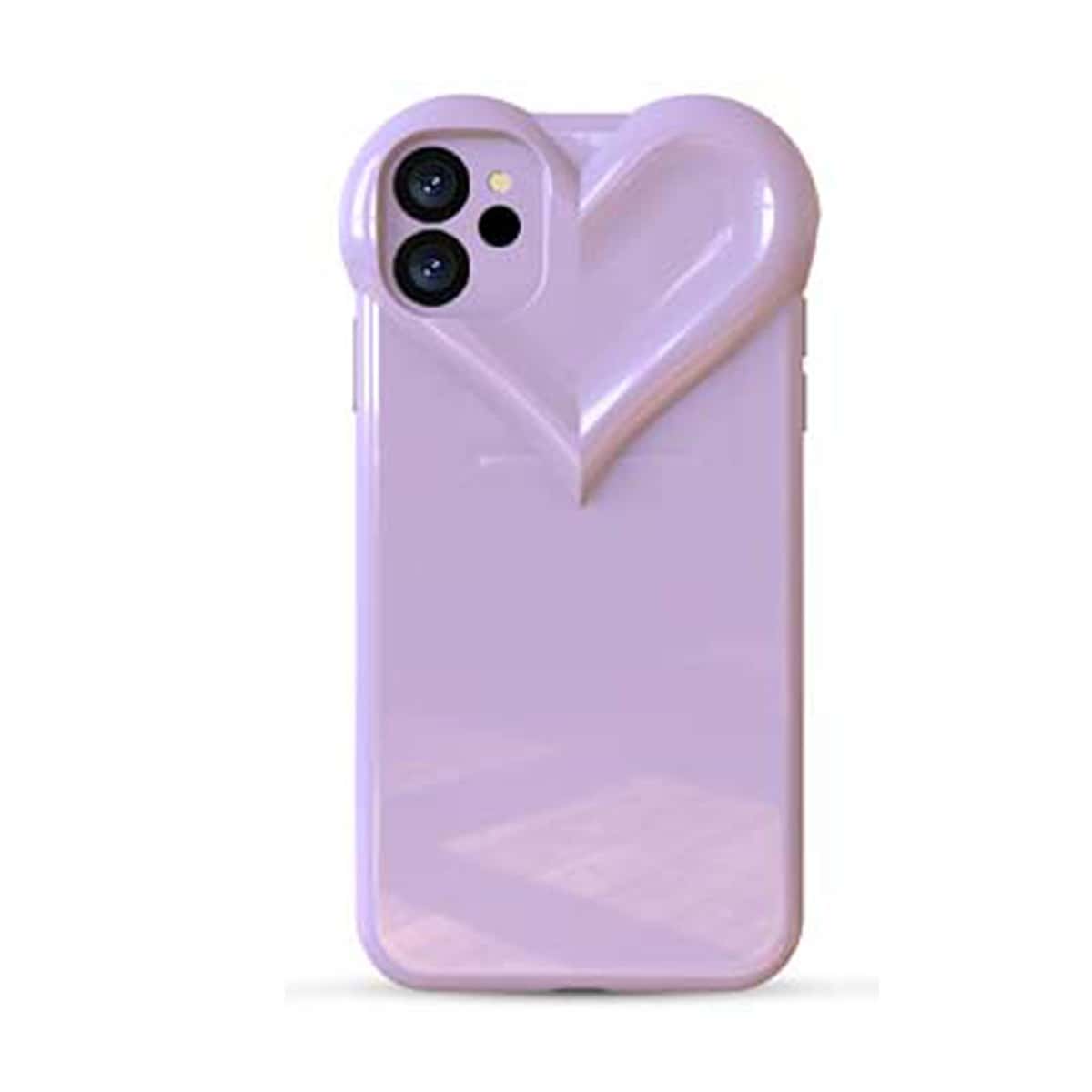 

Heart Design Phone Case, Purple