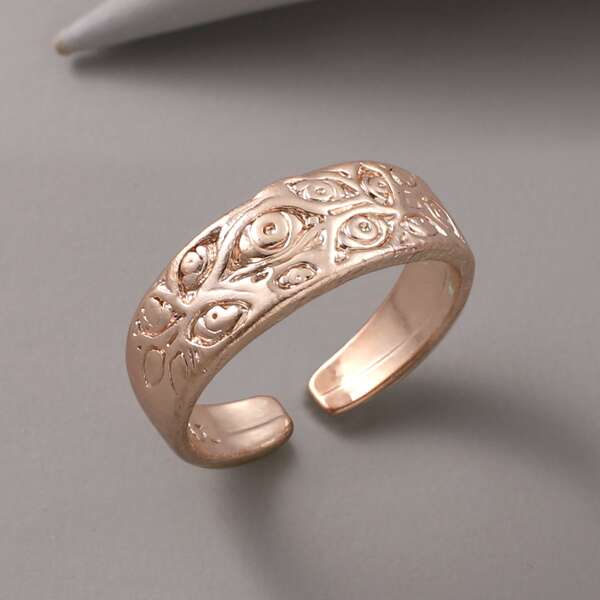 

Textured Metal Cuff Ring, Rose gold