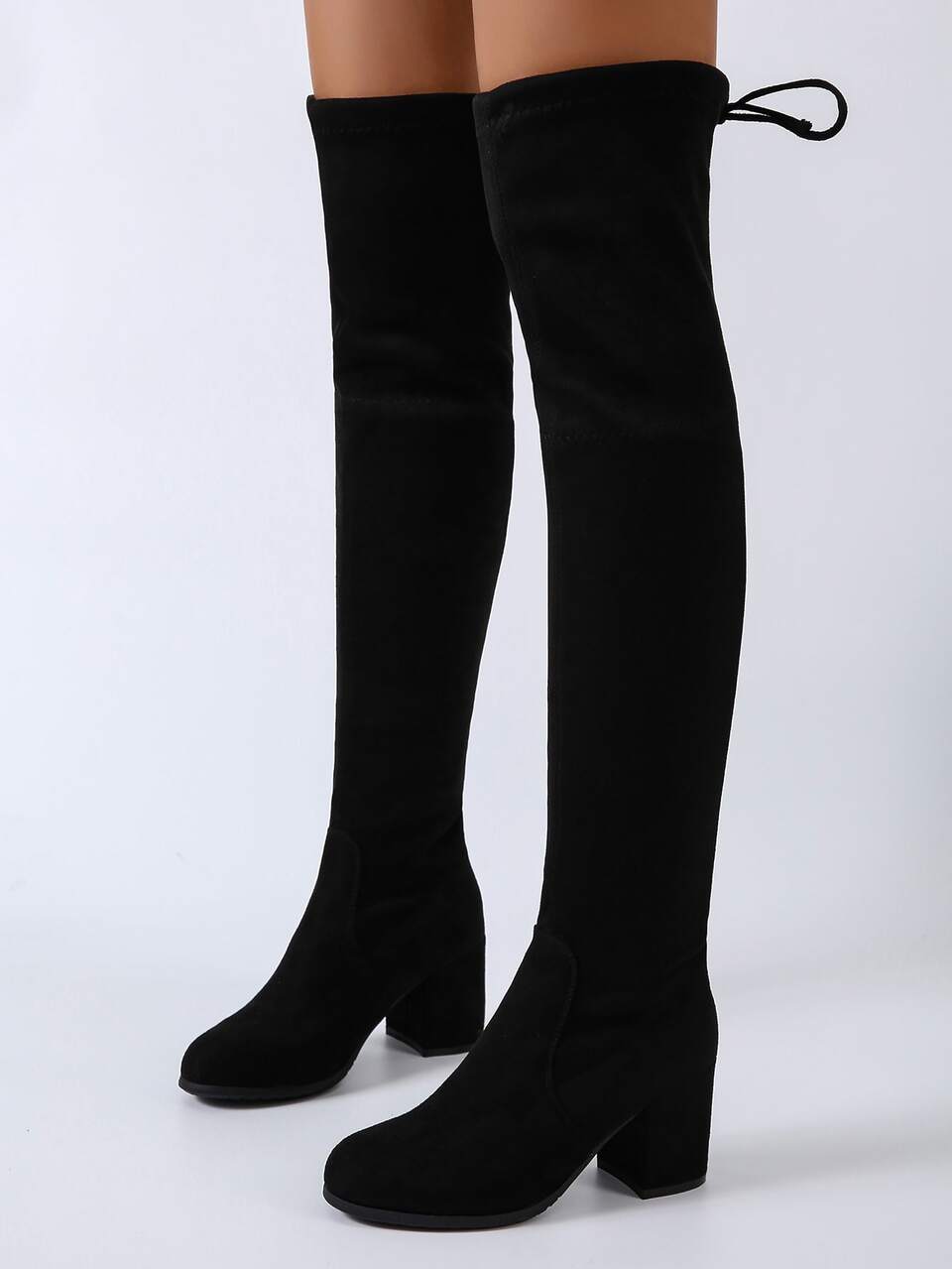 Fall/Winter Women's Chunky Heel Solid Color Round Toe Over-The-Knee Boots, Fashion,Sexy