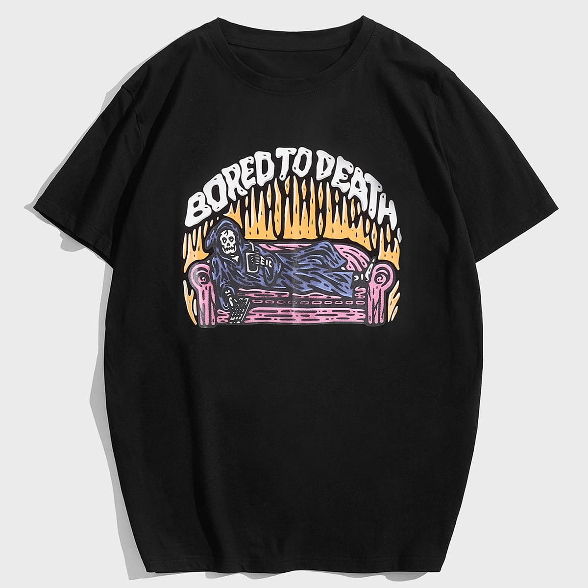 

Guys Letter Skull Graphic Tee, Black