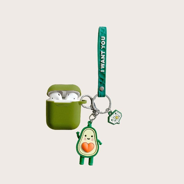 

Avocado Pendant Decor Case For Airpods, Army green