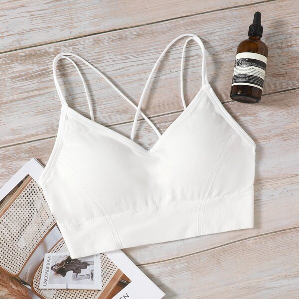 

Simple Seamless Bralette, White