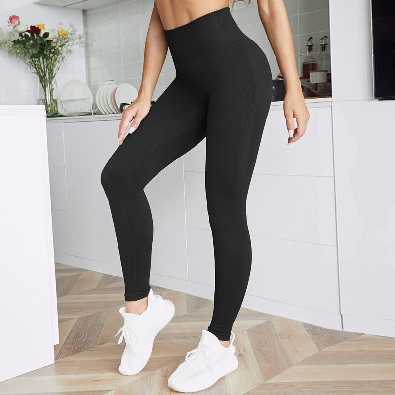 

Seamless High Waist Sports Leggings, Black
