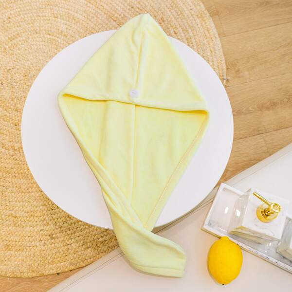 

Plain Hair Drying Cap, Yellow