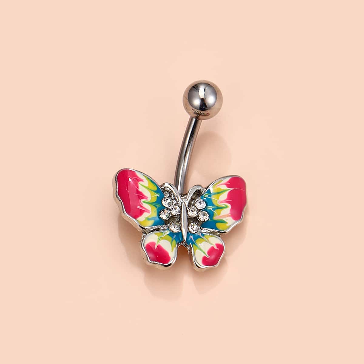 

Butterfly Design Belly Ring, Multicolor