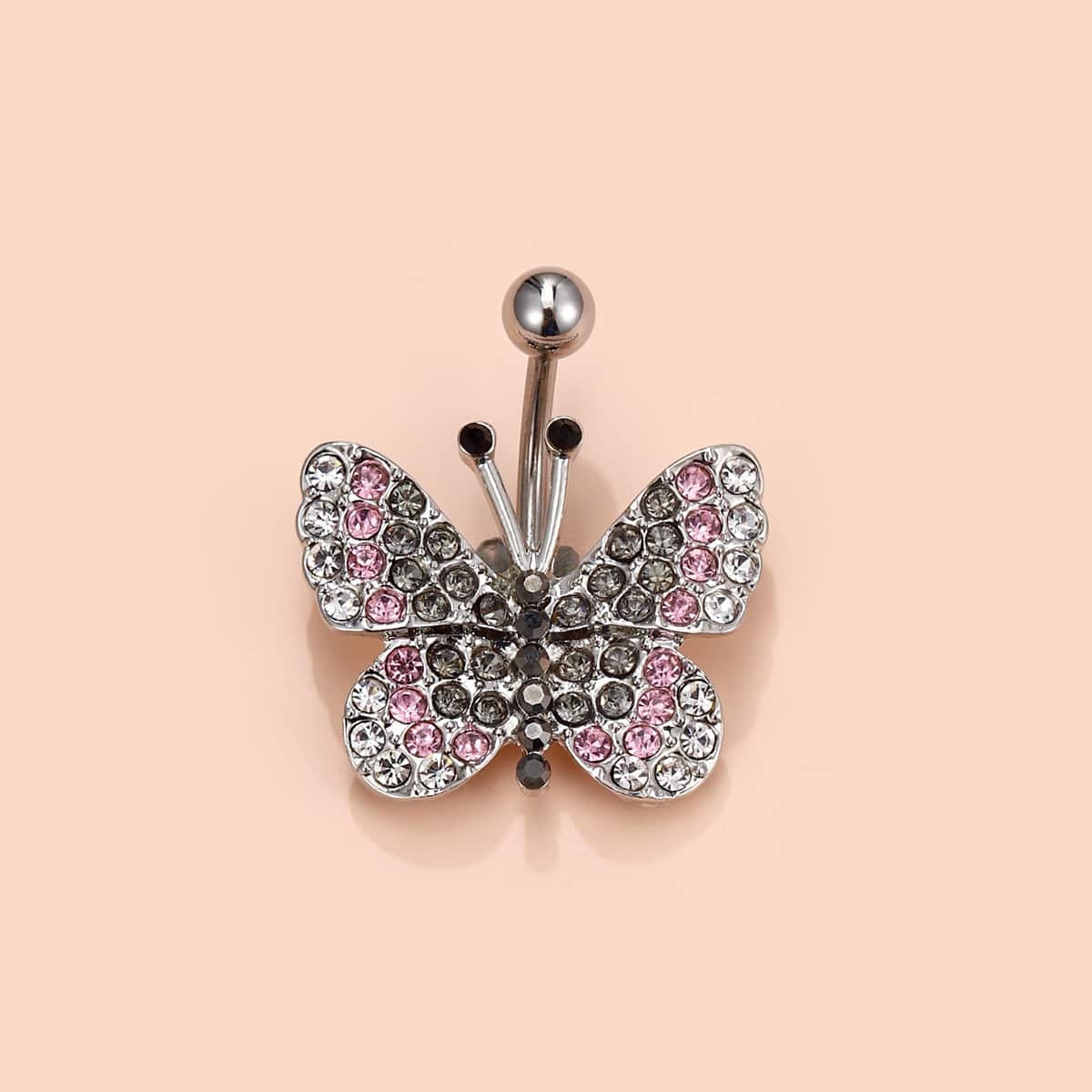 

Butterfly Design Belly Ring, Multicolor