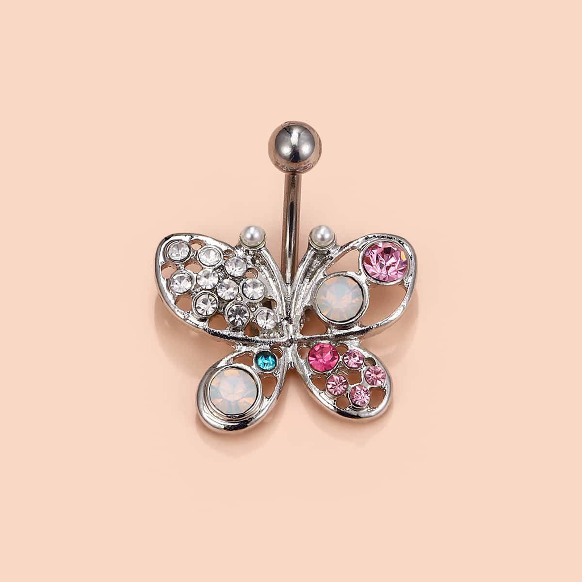 

Butterfly Decor Belly Ring, Multicolor