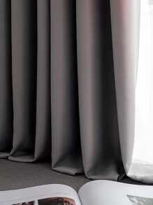 Rèm bảng đơn màu đồng nhất - Xám - Xem 2