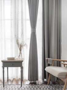 Rèm bảng đơn màu đồng nhất - Xám - Xem 6