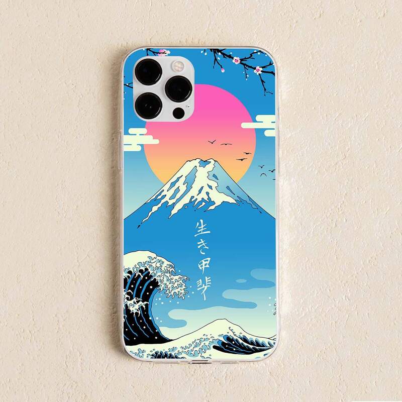 

Fuji Mountain Painted Phone Case, Multicolor