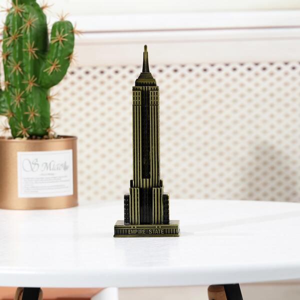 

1pc Building Art Decoration, Bronze