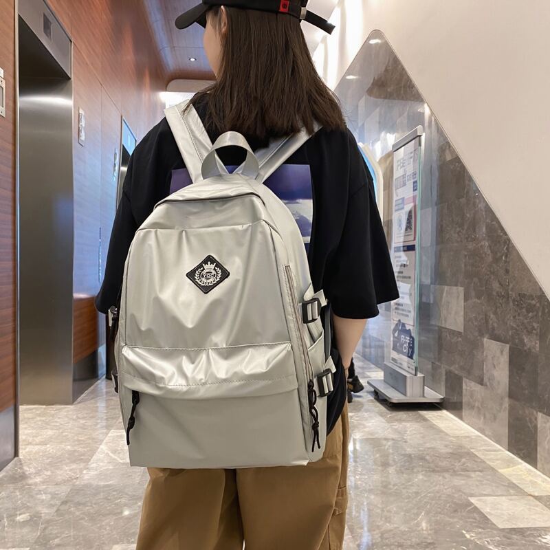 

Zip Front Backpack, Silver