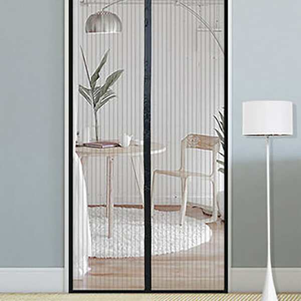 

1pc Velcro Anti-mosquito Door Screen, Black