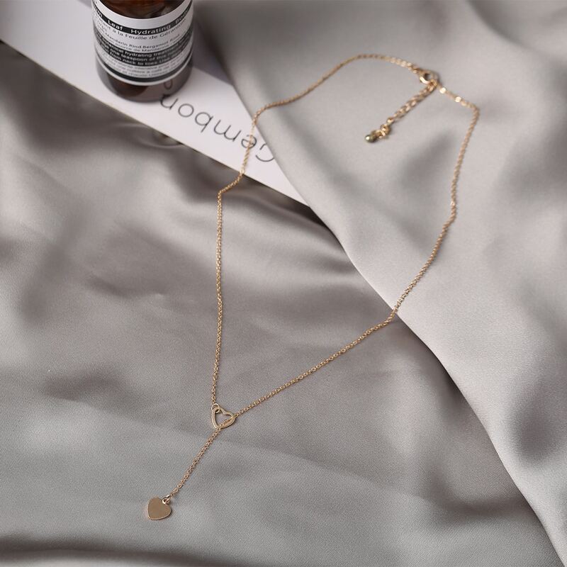 

Heart Lariats Necklace, Gold
