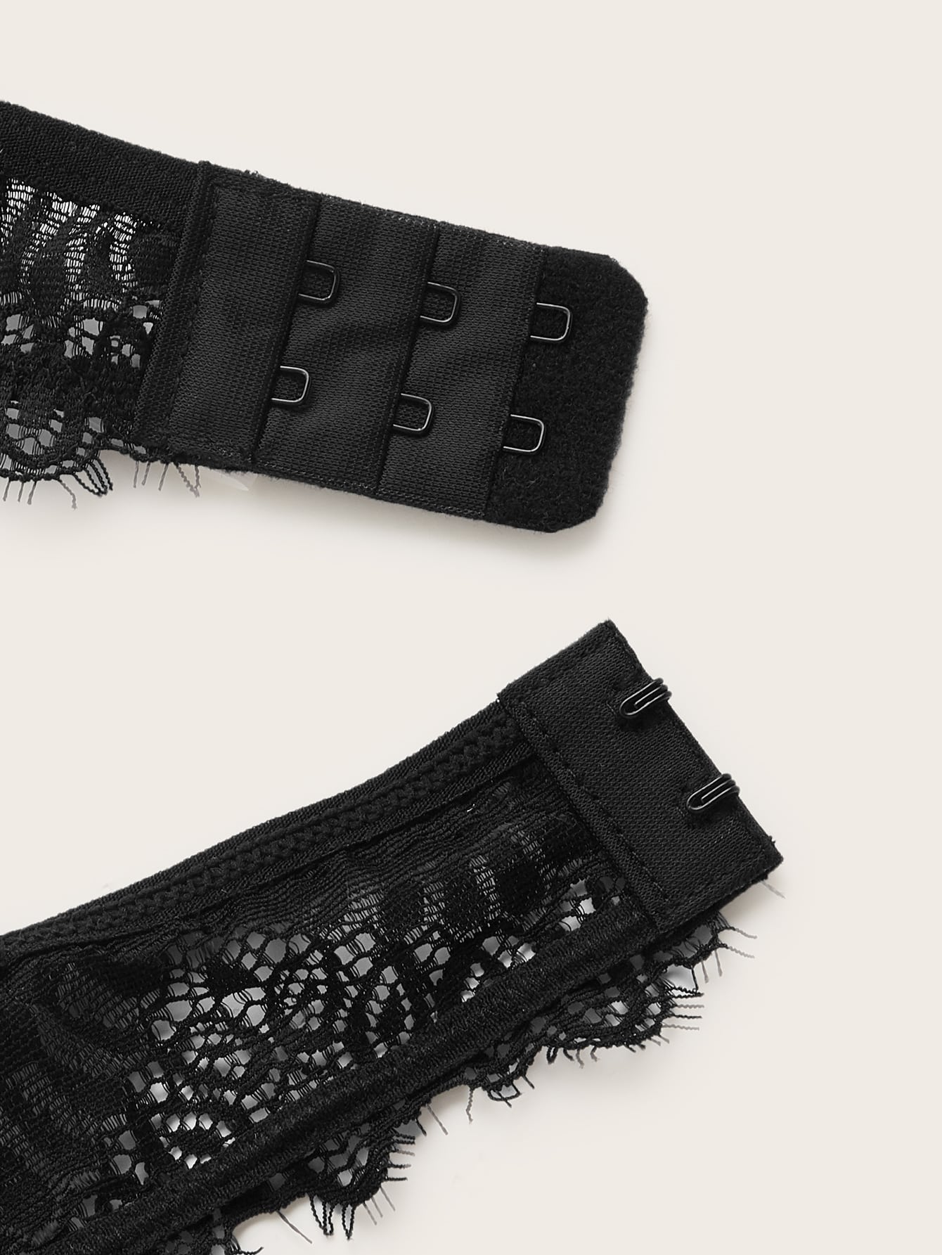 Miniatura 3 de Set de lencería en abanico con encaje con aro Negro