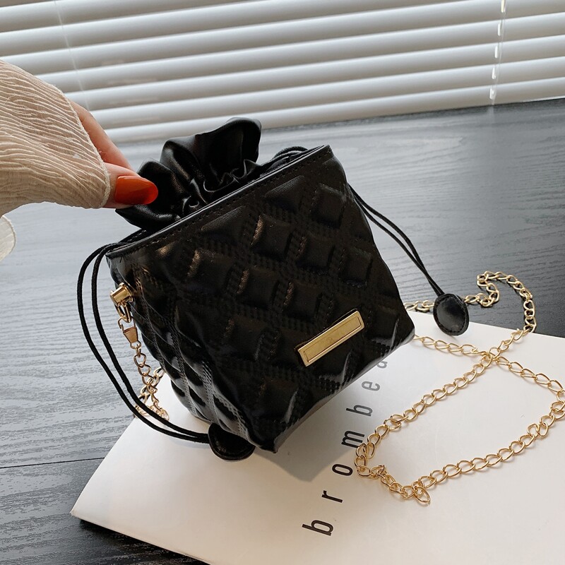 

Drawstring Bucket Bag, Black
