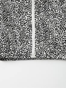 Bé Gái Jackets Dây kéo Báo Giải trí - Đen và trắng - Xem 3