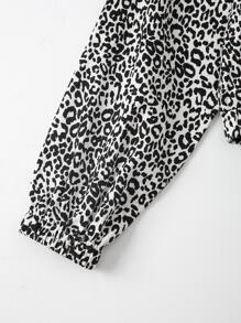 Bé Gái Jackets Dây kéo Báo Giải trí - Đen và trắng - Xem 4