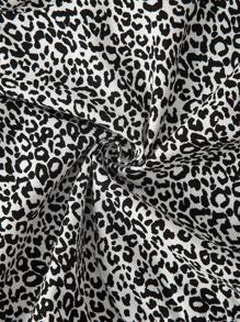 Bé Gái Jackets Dây kéo Báo Giải trí - Đen và trắng - Xem 5