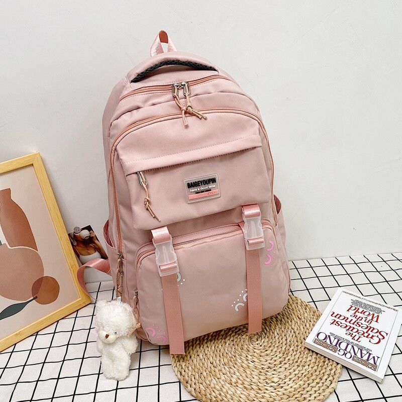 

Cartoon Graphic Backpack, Pink