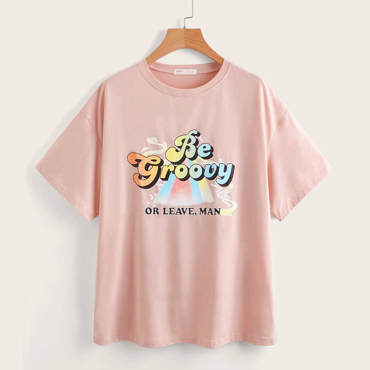 

Letter Graphic Tee, Baby pink