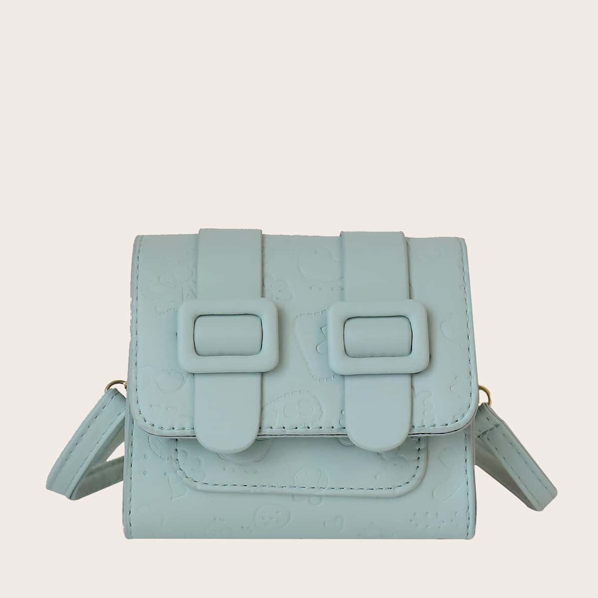 

Mini Buckle Decor Crossbody Bag, Green