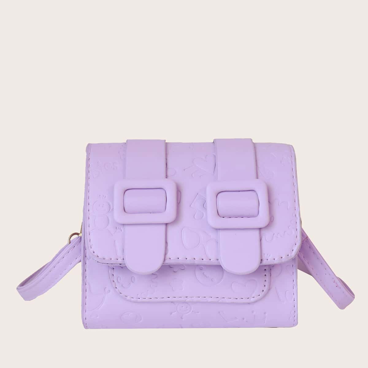 

Mini Buckle Decor Crossbody Bag, Purple