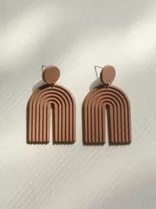 Hoa tai chữ U - màu nâu - Xem 1