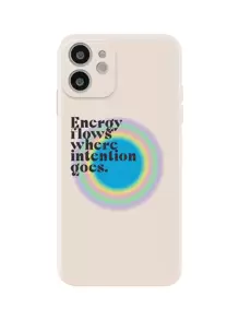 Hộp đựng điện thoại đồ họa chữ cái - Nhiều màu - Xem 1