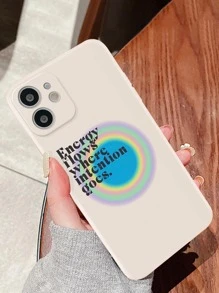 Hộp đựng điện thoại đồ họa chữ cái - Nhiều màu - Xem 2