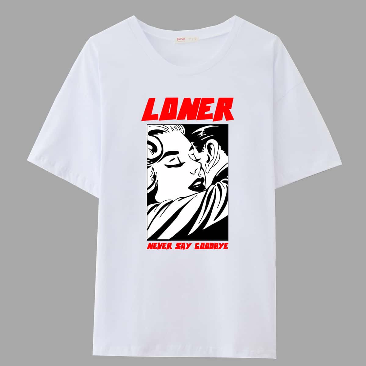 

Letter Figure Graphic Tee, White