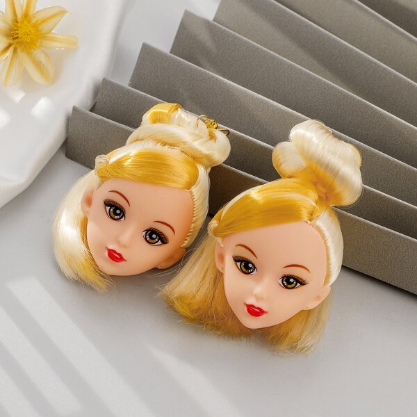 

Girls Doll Drop Earrings, Multicolor