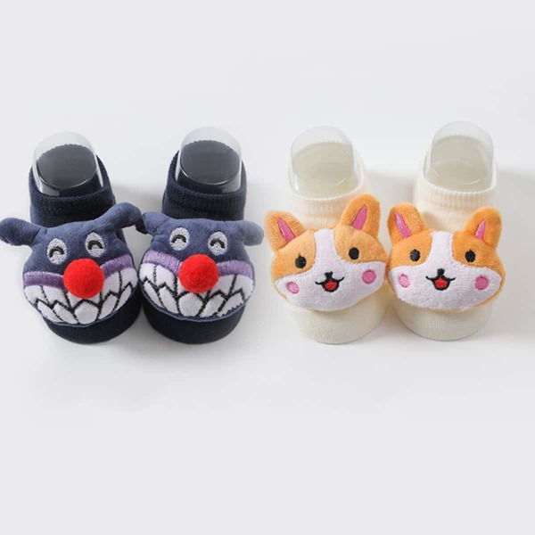 

2pairs Toddler Kids Dog Decor Crew Socks, Multicolor