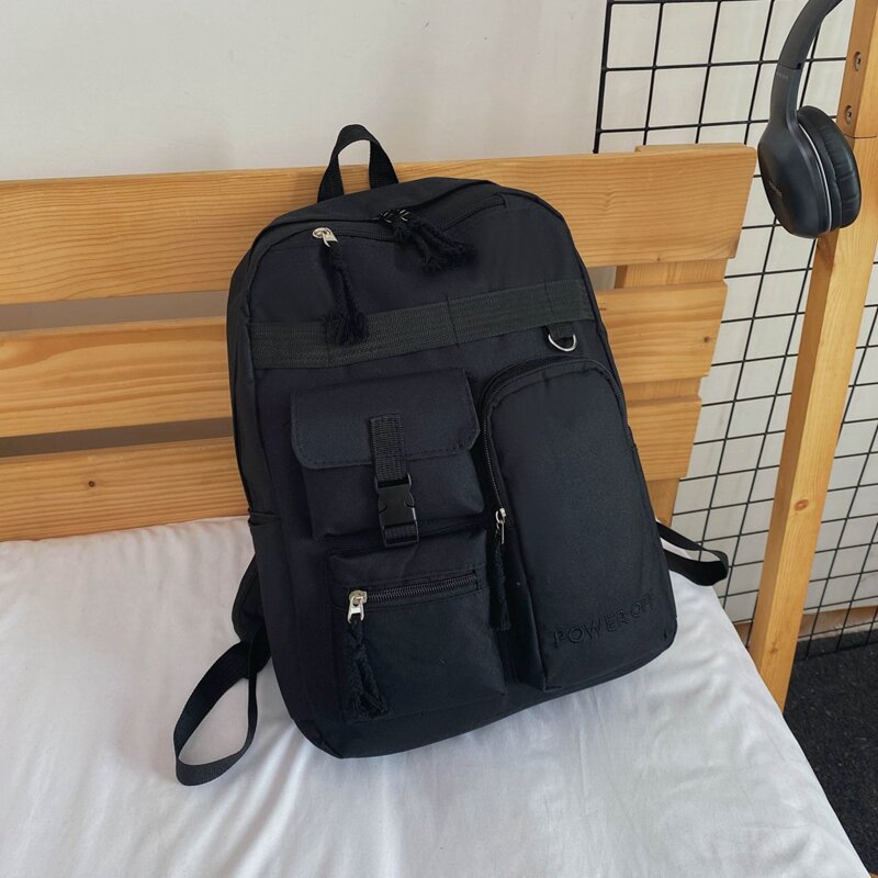 

Pocket Front Backpack, Black