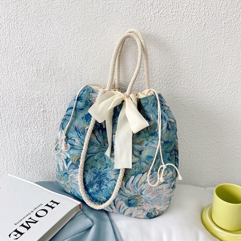 

Flower Pattern Tote Bag, Multicolor