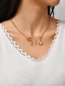 Pin de seguridad Collar - Amarillo Oro - Ver 1