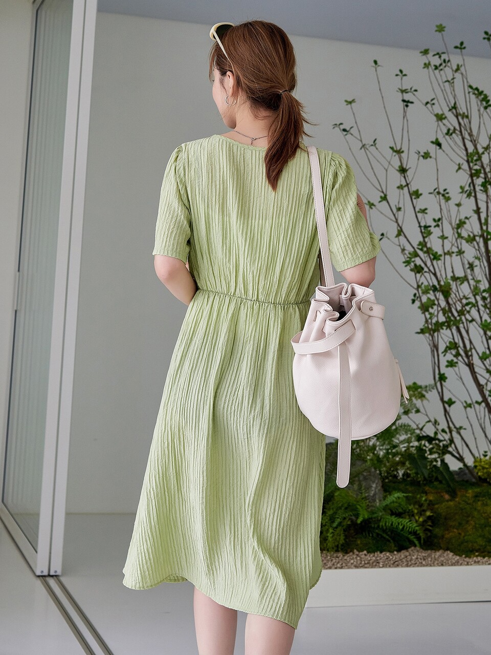 Solid A-line Dress