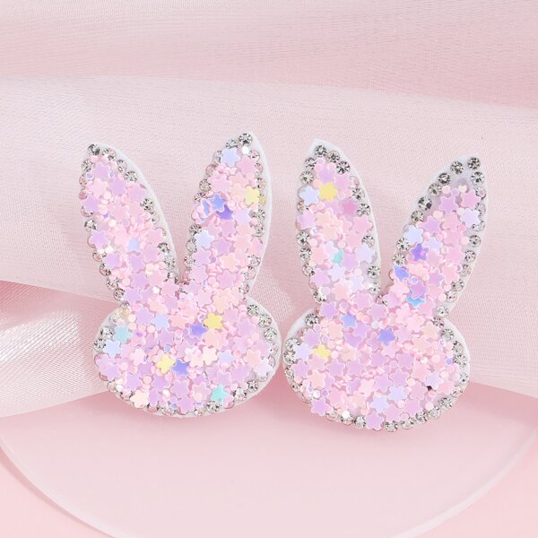

Girls Rhinestone Rabbit Decor Stud Earrings, Multicolor