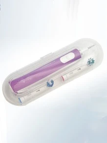 1 件便携式通用电动牙刷收纳盒，透明电动牙刷架，适用于旅行户外收纳盒家居浴室装饰夏季