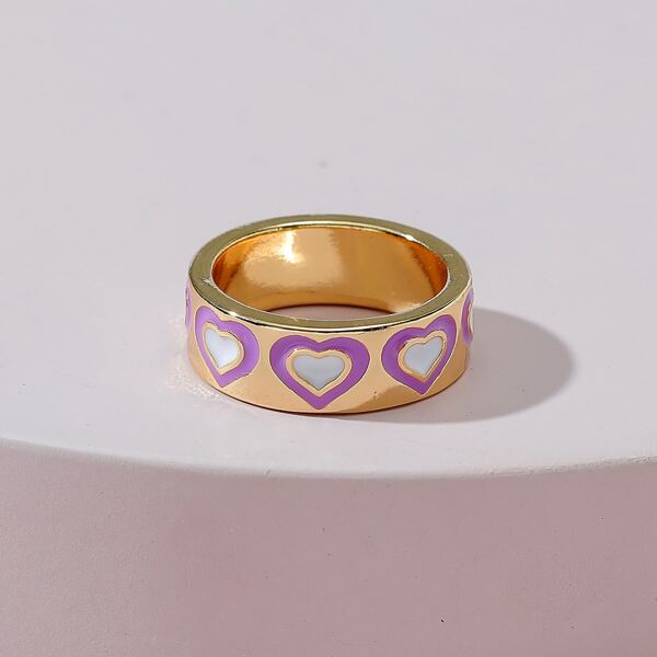 

Heart Decor Ring, Multicolor